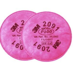 filtro 3m 2091 p100 carbono activado rosado particulas