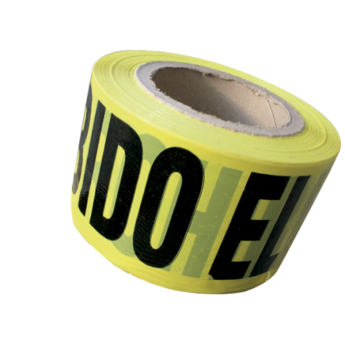 cinta de seguridad, barricada, delimitadora PROHIBIDO EL PASO