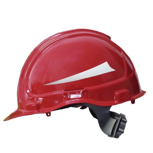 Casco seguridad proteccion LICA matraca cachucha rojo