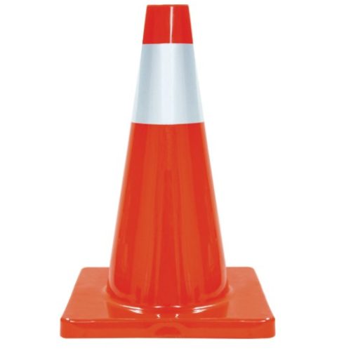 Cono anaranjado seguridad vial reflejante