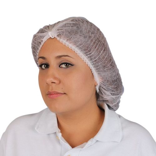 cofia plisada blanca